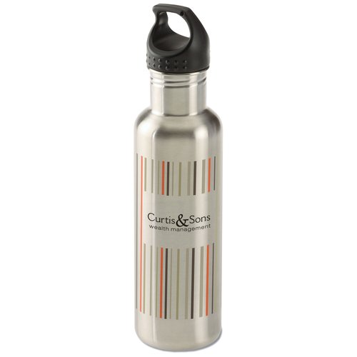 h2go Bolt Stainless Bottle - 24 oz. - Stripes Main Image
