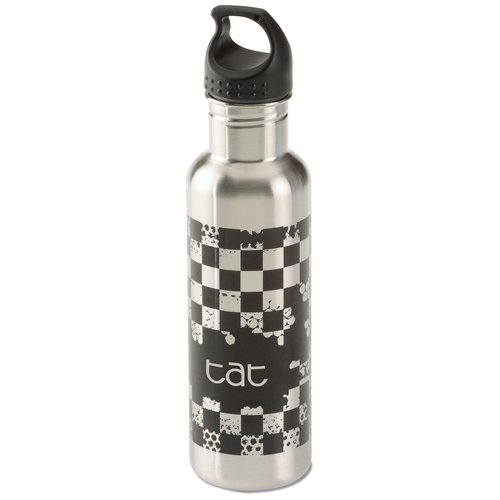 h2go Bolt Stainless Bottle - 24 oz. - Checkered Main Image