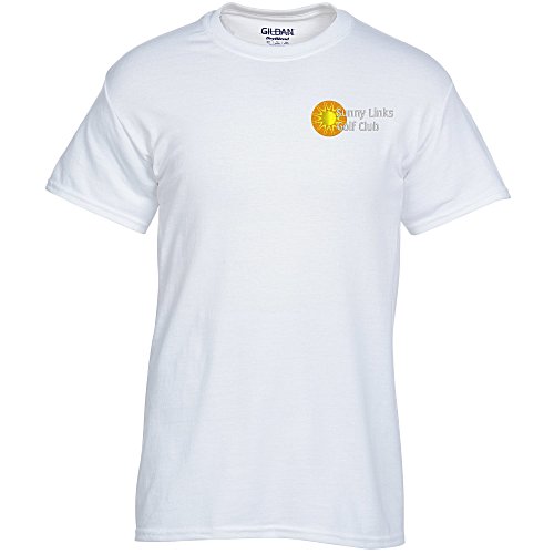 Gildan 5.5 oz. DryBlend 50/50 T-Shirt - Embroidered - White Main Image