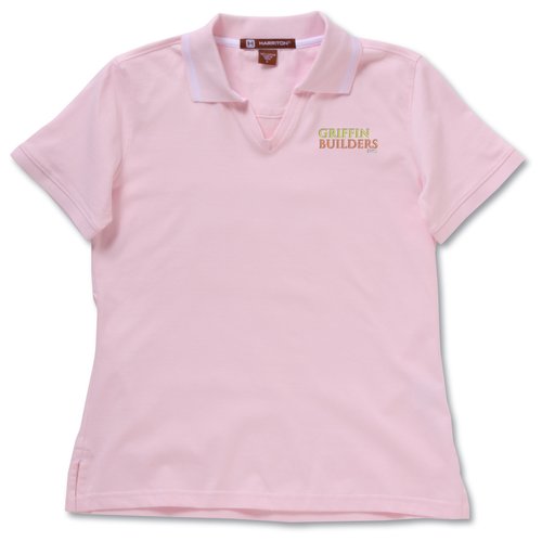 Harriton 5.9 oz. Cotton Jersey Polo w/Tipping - Ladies' Main Image
