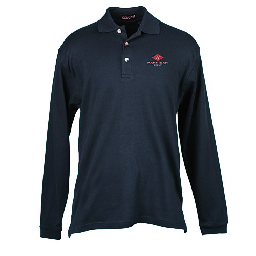 Egyptian Interlock Long-Sleeve Polo - Men's Main Image