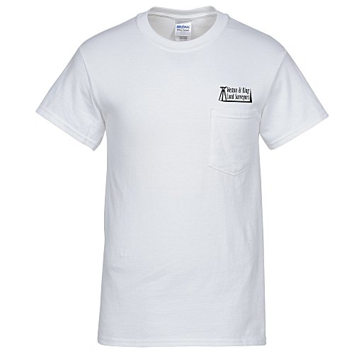Gildan 6-ounce Ultra Cotton Pocket T-Shirt - Screen - White Main Image