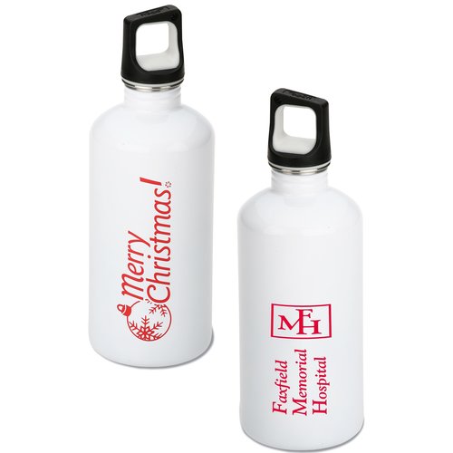 h2go Stainless Bottle - 20 oz. - Merry Christmas - White Main Image
