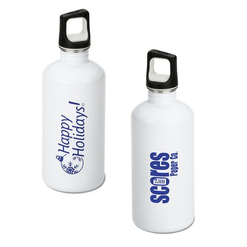 h2go Stainless Bottle - 20 oz. - Happy Holidays - White Main Image