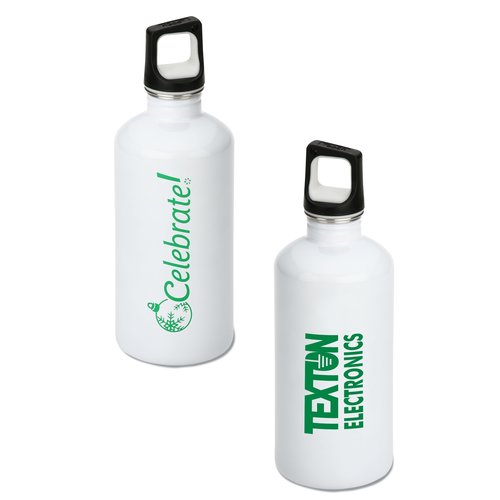 h2go Stainless Bottle - 20 oz. - Celebrate - White Main Image