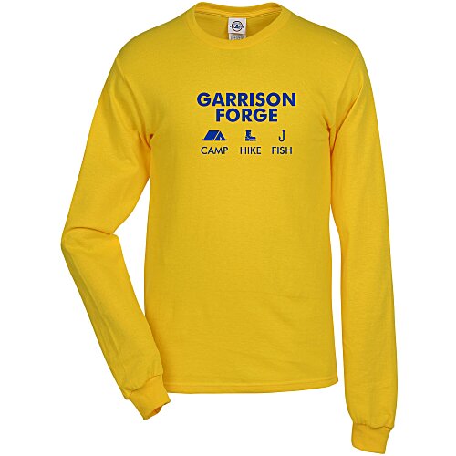 Adult 5.2 oz. Cotton Long Sleeve T-Shirt - Screen Main Image