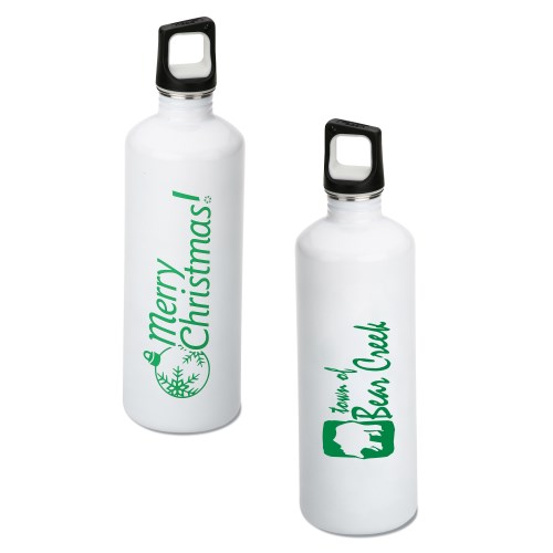 h2go Stainless Bottle - 24 oz. - Merry Christmas - White Main Image