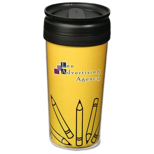 Full Color Travel Tumbler - 16 oz. - Pencil Main Image