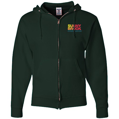 Jerzees NuBlend Full-Zip Hooded Sweatshirt - Embroidered Main Image