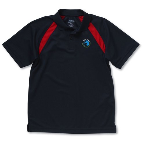 Extreme Performance Color-Block Raglan Polo - Youth Main Image