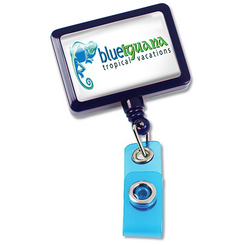 Jumbo Retractable Badge Holder - 40" - Rectangle - Opaque Main Image