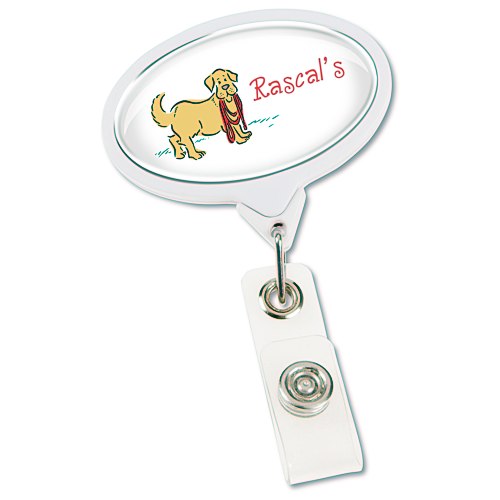 Jumbo Retractable Badge Holder - 40" - Oval - Opaque Main Image