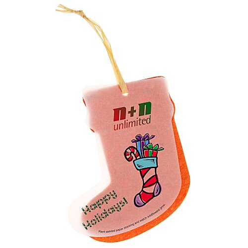 Seeded Paper Ornament - Stocking Main Image