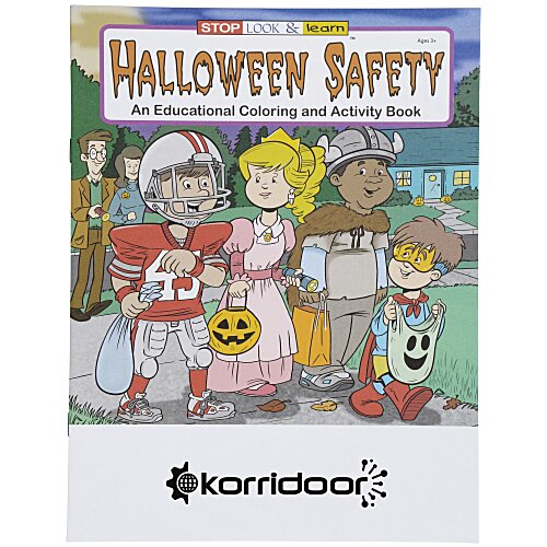 Halloween Safety Coloring Book Main Image