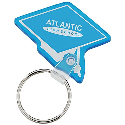 Graduation Cap Soft Keychain - Translucent Main Image