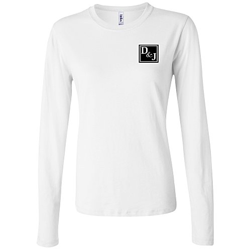 Bella+Canvas Long Sleeve Jersey T-Shirt - Ladies' - White Main Image