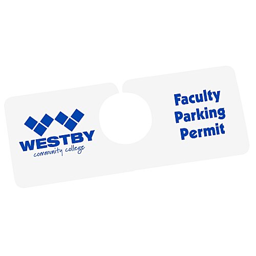 Hanging Parking Permit - 2" x 5" Main Image