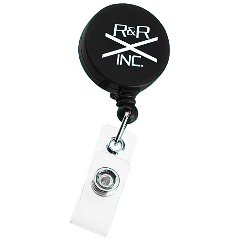 Economy Retractable Badge Holder - Round - Opaque Main Image