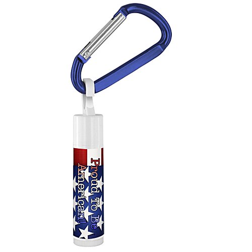 Holiday Lip Balm with Carabiner - Stars & Stripes Main Image