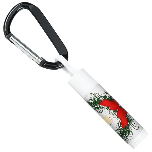 Holiday Lip Balm with Carabiner - Wreath Main Image
