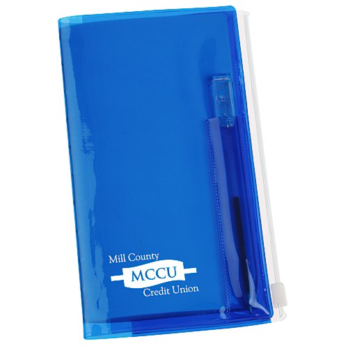 Memo Book with Zip Close Pocket - Translucent Main Image