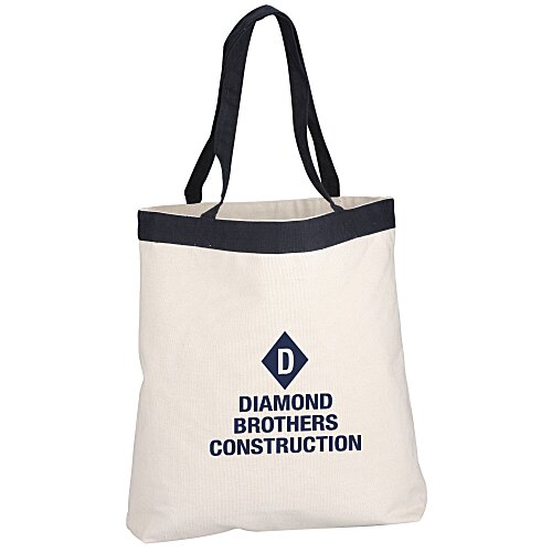 12 oz. Cotton Canvas Color Band Tote Main Image