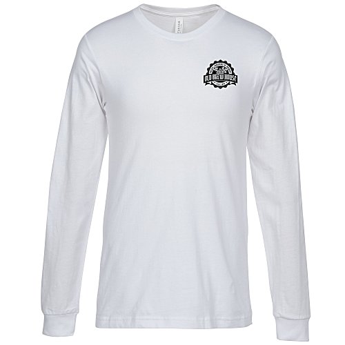 Bella+Canvas Long Sleeve Crewneck T-Shirt - Men's - White Main Image
