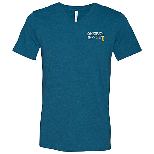 Bella+Canvas V-Neck T-Shirt - Men's - Embroidered Main Image