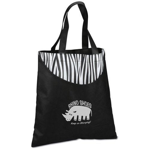 Designer Print Scoop Tote - Zebra Main Image