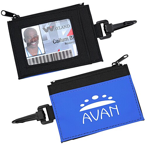 Zip Pouch ID Holder - Black Main Image