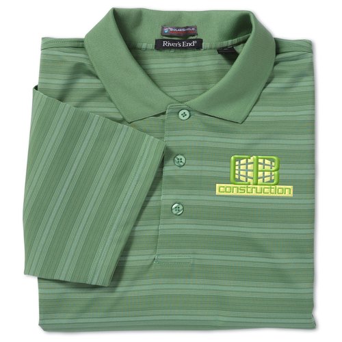 SolarShield UPF 30+ Jacquard Stripe Polo - Men's Main Image