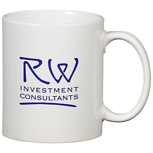 Value White Coffee Mug - 11 oz - 24 hr Main Image