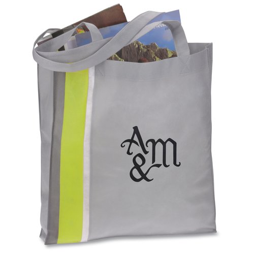 Polypropylene Stripes Tote - Closeout Main Image