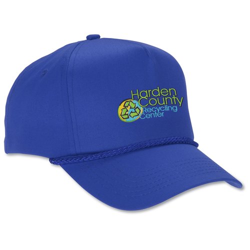 Five Panel Cap w/Braid - Embroidered Main Image