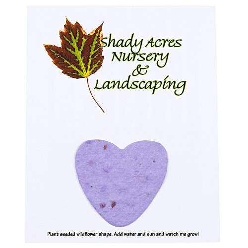 Seeded Paper Shapes Mailer/Postcard - 4" x 5" Heart Main Image