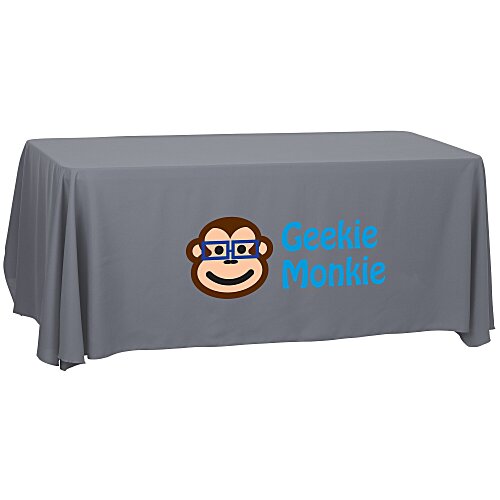 Serged Open-Back Polyester Table Throw - 6 feet - 24 hr Main Image