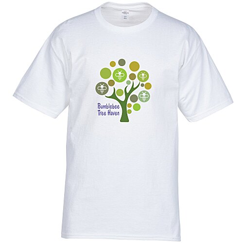Hanes Authentic T-Shirt - Full Color - White - 24 hr Main Image