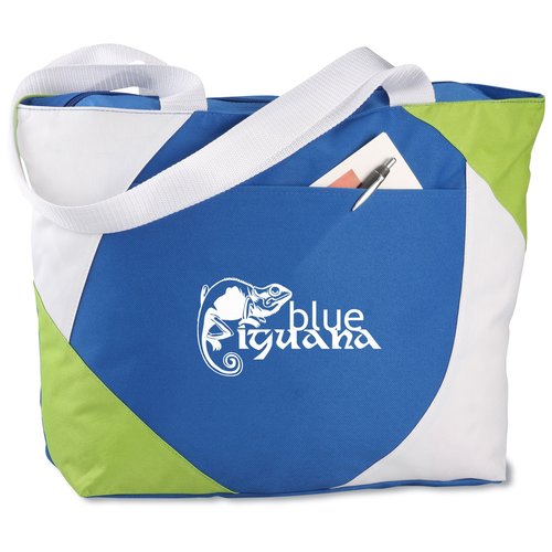 Geo Color Block Tote - White Main Image
