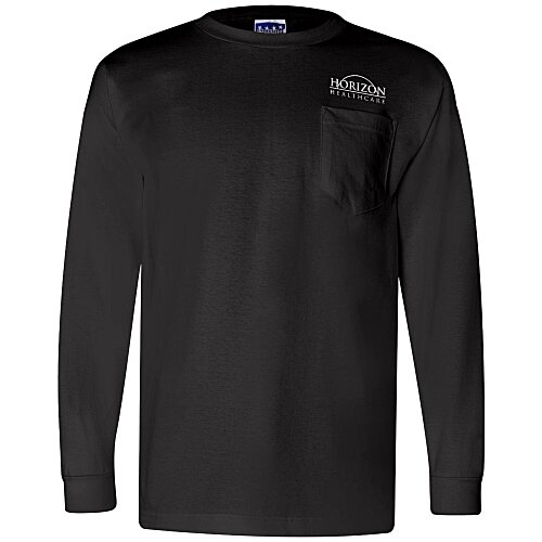 Bayside LS Pocket T-Shirt - Colors Main Image