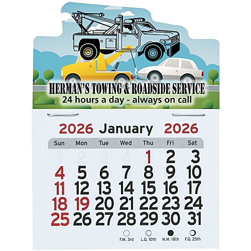 Peel-N-Stick Calendar - Tow Truck Main Image