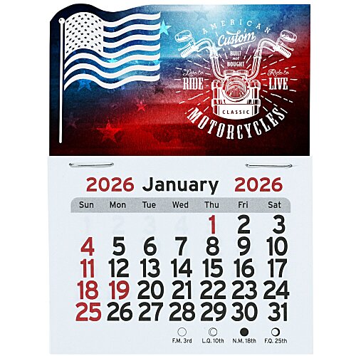 Peel-N-Stick Calendar - American Flag Main Image