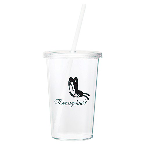 Sizzle Single Wall Tumbler with Straw - 16 oz. Main Image