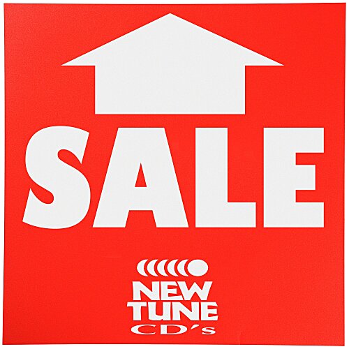 Removable Floor Sticker - Square Corners - White - L Main Image