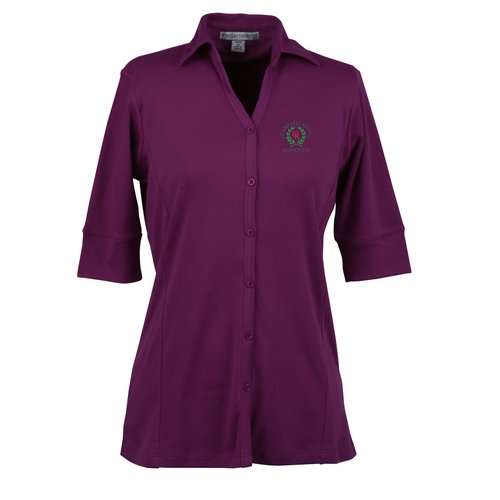 Port Authority Silk Touch Interlock Polo - Ladies' Main Image