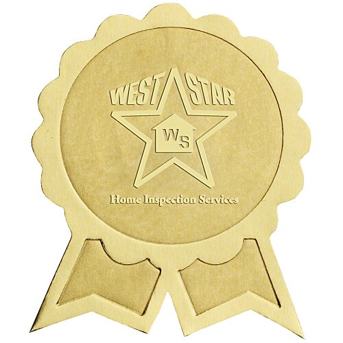 Embossed Seal by the Roll - Ribbon with Scallop Edge - 1-5/16" x 1-9/16" Main Image