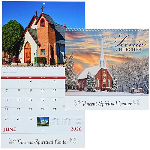 Scenic Churches Calendar - Spiral Main Image