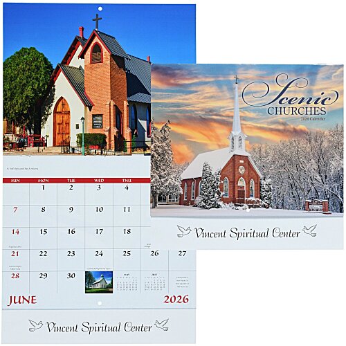 Scenic Churches Calendar - Stapled Main Image