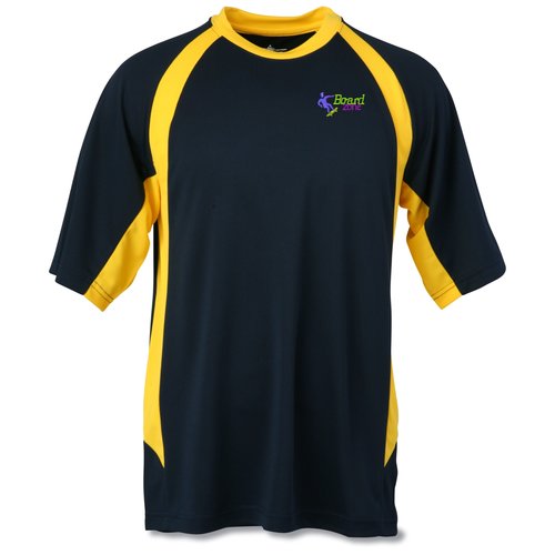Anti-Microbial Color Block Wicking Tee - Men's - Emb Main Image