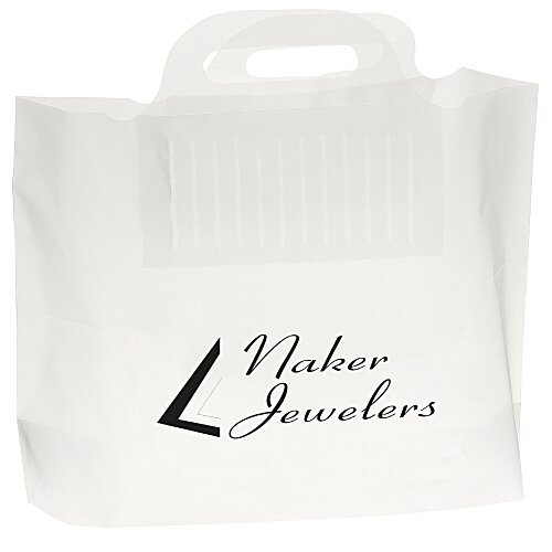 Soft Bridge Handle Plastic Bag - 10" x 14" Main Image