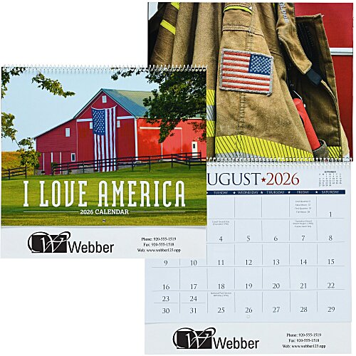 I Love America Appointment Calendar Main Image